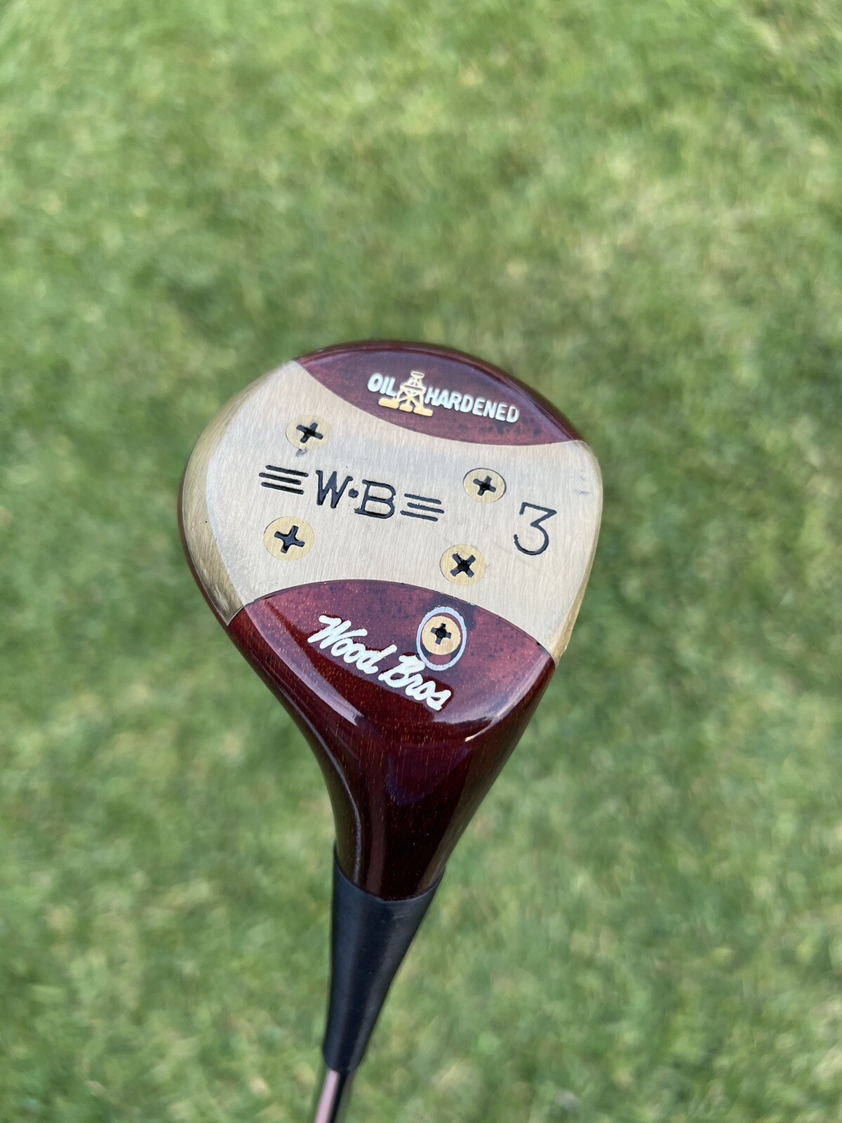 Wood Bros Golf persimmon Custom All American tour Texas Golf Co Oil