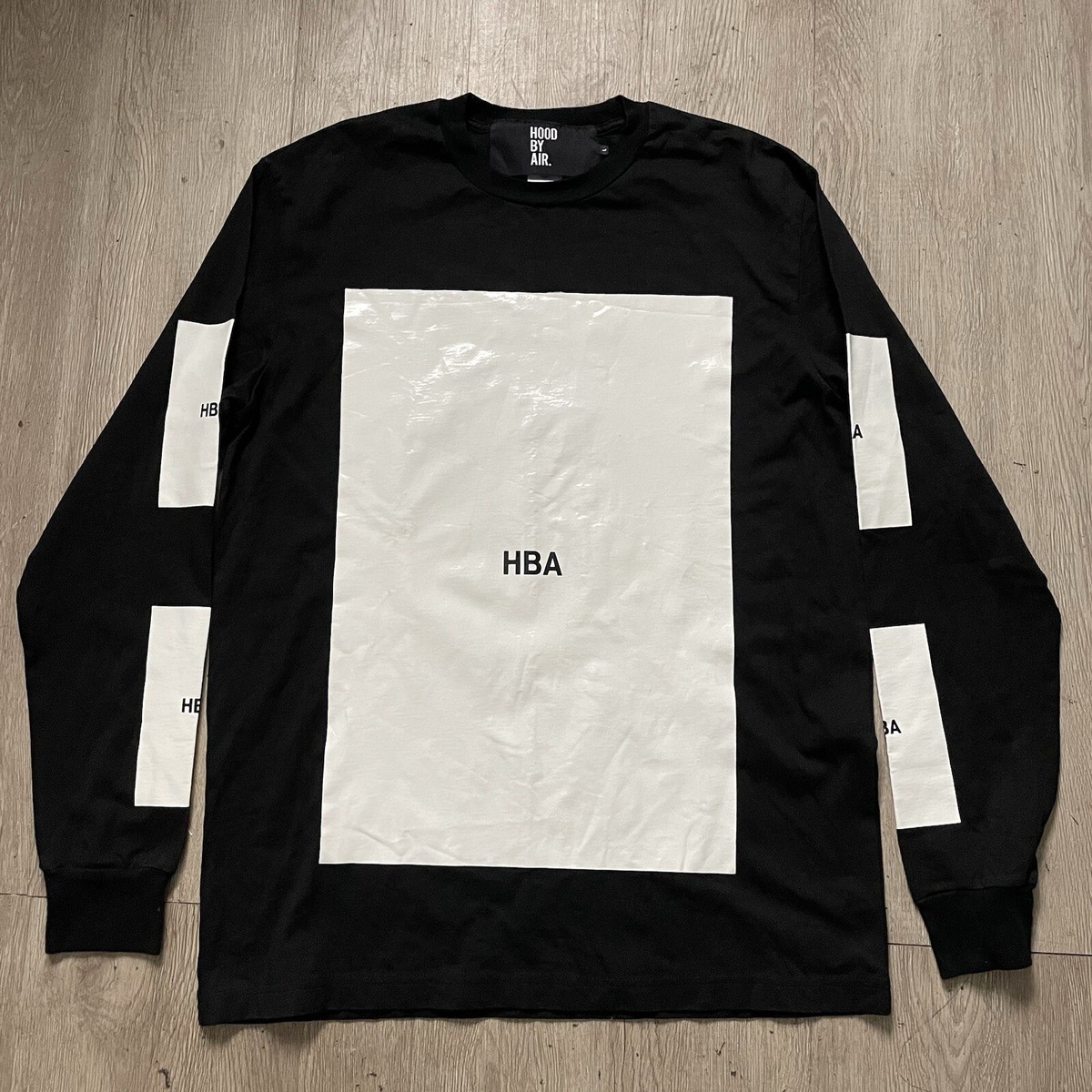 Rare Hood By Air By Shayne Oliver HBA Block White Longsleeve Sz L 