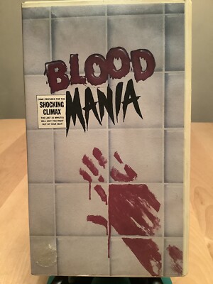 BLOOD MANIA/Peter Carpenter/Murder,Rape,Incest,Blackmail,Nudity,Gore/VCI HTF VHS