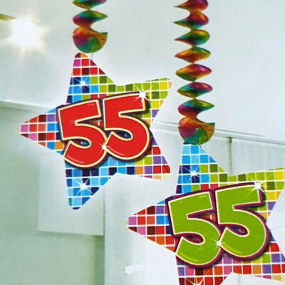 Rotorspirale 55 Jahre 2 Stück Blocks Geburtstag Jubiläum Hängende Dekoration Neu