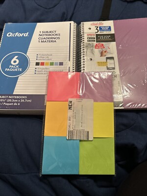 Mead Five Star 3 Subject Notebook College Ruled 150 Sheets & 6 Oxford Notebooks
