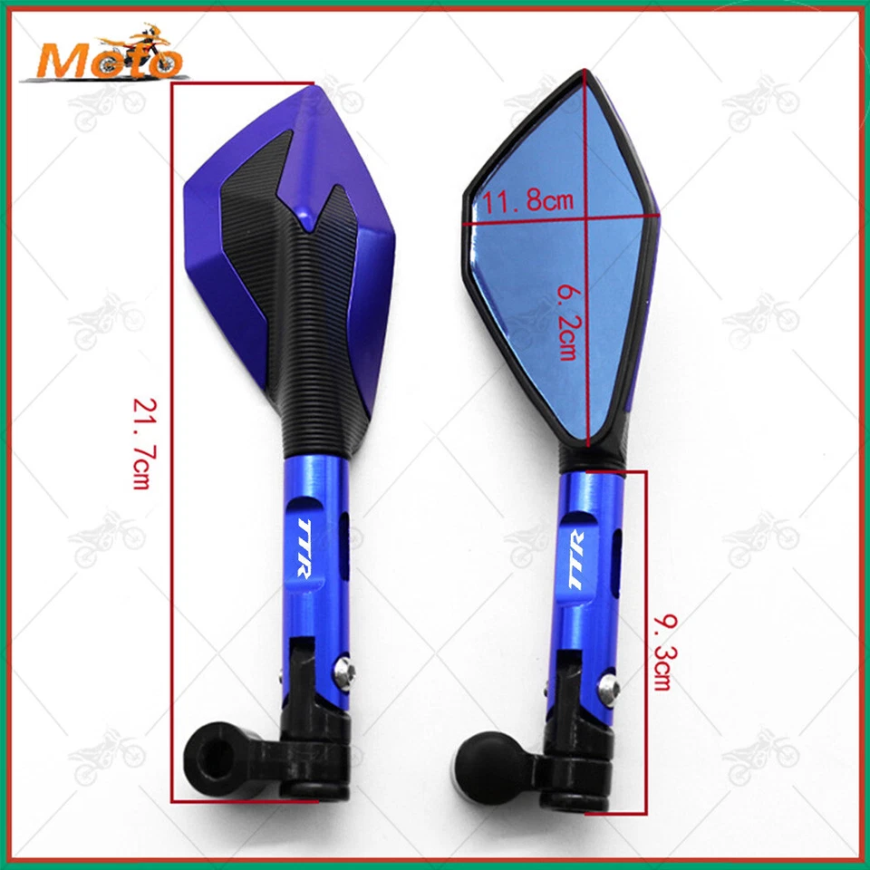 Motorcycle mirrors side Rearview For YAMAHA TTR230 TTR110E TTR125 TTR250 TTR 110 Foto 2 de 4