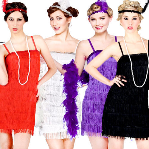 1920s Flapper Girl Ladies Fancy Dress Charleston Jazz 20s Gatsby Costume  Outfits