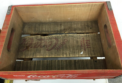 Coca Cola Wood Crate Wagon 1975 coke carrier soda wooden heart