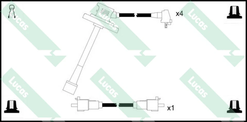 Conductores de encendido HT Lucas LUC4349CP se adapta a Toyota MR 2 1989-1992 2.0 Foto 2 de 2