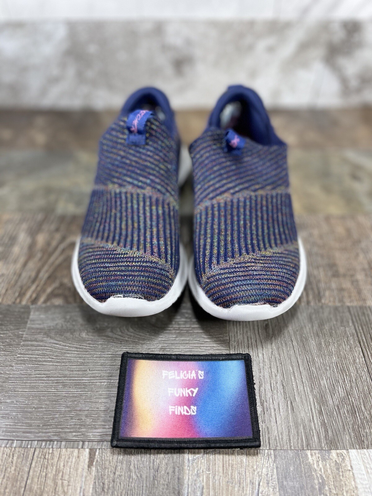 SKECHERS Air Cooler Memory Foam Navy Slip On Shoes Ki… Gem