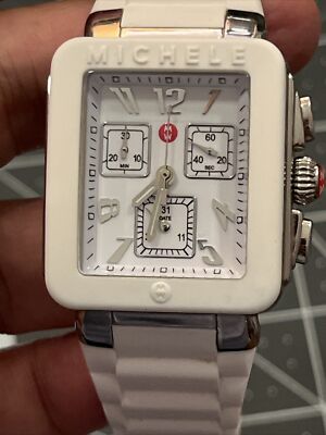 Michele Park Jelly Bean Women's White Watch Chronograph New