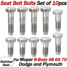 10pcs Seat Belt Bolts For 1968 69 70 B-body Dodge Charger Gtx Roadrunner Coronet