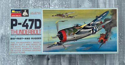 Monogram Republic Thunderbolt P47D Model Kit 1:48 Rare Vintage 1967 PA187