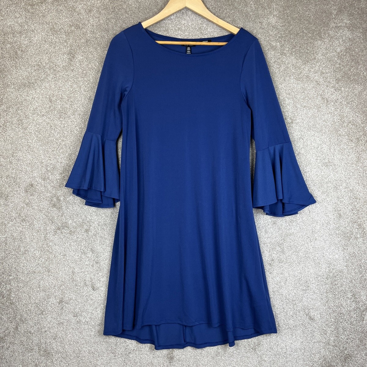 Jones New York Dress Womens Medium Blue 3/4 Sleeve Stretch Knee Length- 1923* Jones New York Dress Womens Medium Blue 3/4 Sleeve Stretch Knee Length- 1923*
