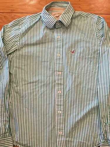 Men Hollister White/Green Striped 
