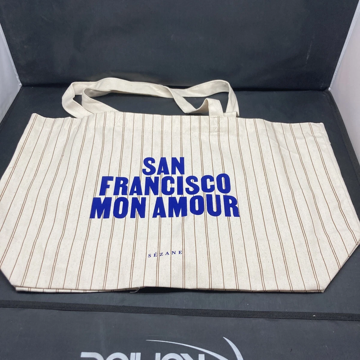 Sezane San Francisco Mon Amour Canvas Tote Bag New eBay