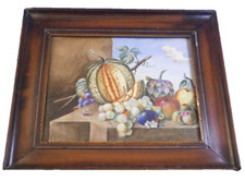 Antiguo 1901 Nymphenburg porcelana escena fruta