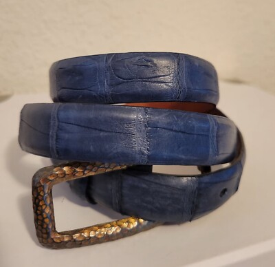 Carlisle Genuine Caiman Crocodile Belt 16065 Made In Italy  display picture 3