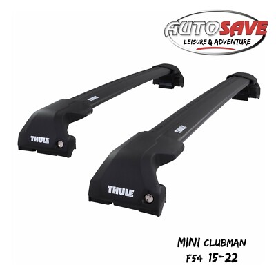 THULE - WingBar Edge (black) Roof Bars for Mini Clubman F54 (2015-22) Flush Rail