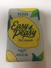 Perfectly Posh ~ Easy Peasy ~ Big Bath Bar Soap 7 oz ~ Mint Lemonade