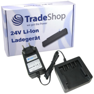 Premium 24V Li-Ion Akku Ladegerät für Greenworks 130MPH Cordless G24 Sweeper