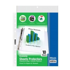 Economy Weight Top Loading Sheet Protectors 10/Pack - Holds 8.5" x 11" paper