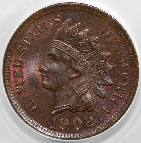 1902 1c Indian Head Cent ANACS MS 64 BN