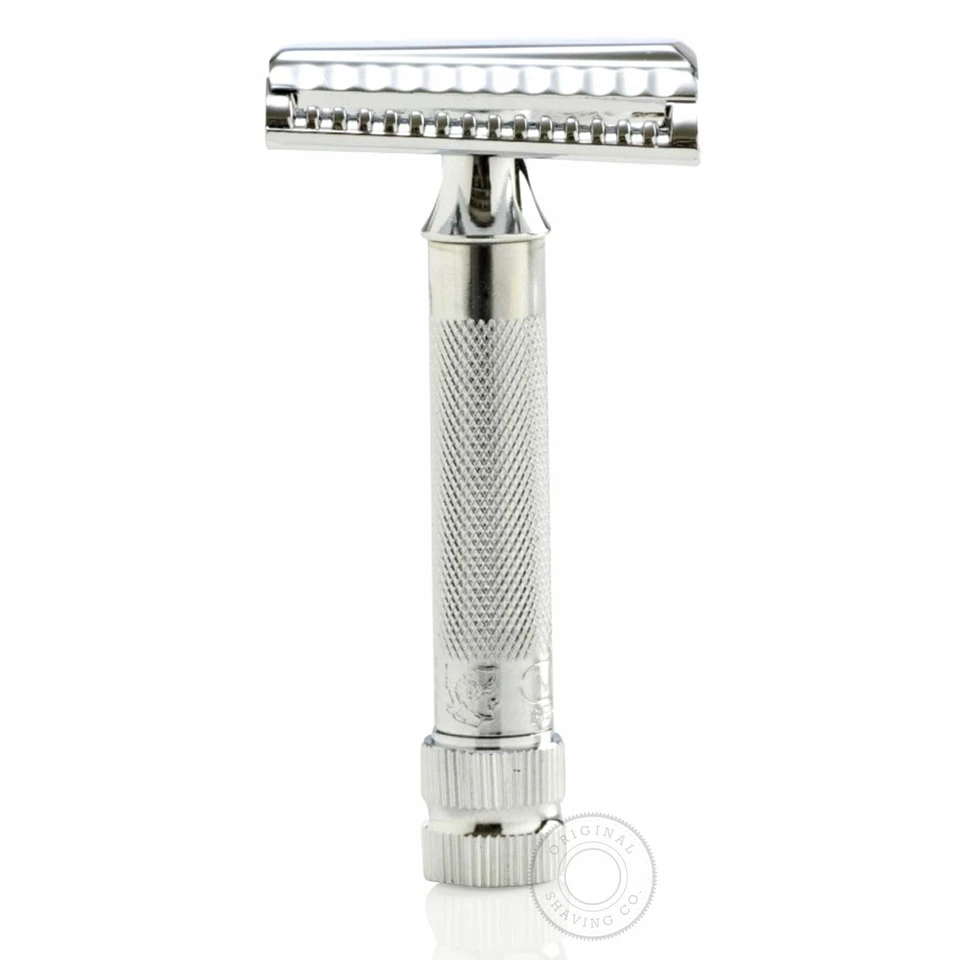 Merkur 37C Heavy Duty Classic Double Edge DE Slant Safety Razor - Short Handle