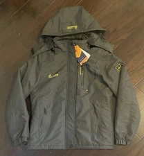 MOERDENG Women's Waterproof Ski Jacket Dark Gray Snow Coat Mountain Size S