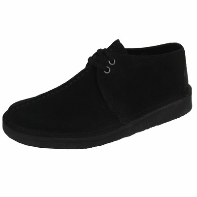 clarks desert trek black suede
