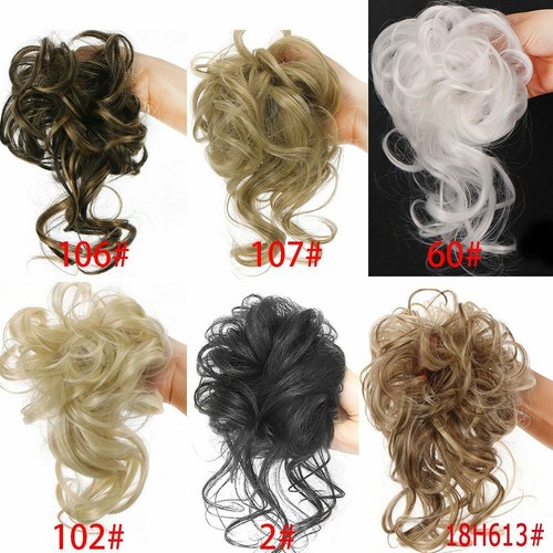 False Hair Pieces Messy Curly Hair Band Chignon Wig Synthetic Hair Bun - Picture 3 of 30