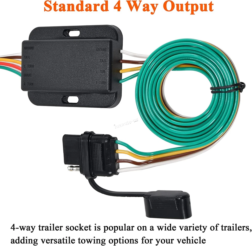 Arnés de cableado de enganche de remolque conector de luz de 4 pines para Honda Odyssey 1995-2004 Foto 3 de 4