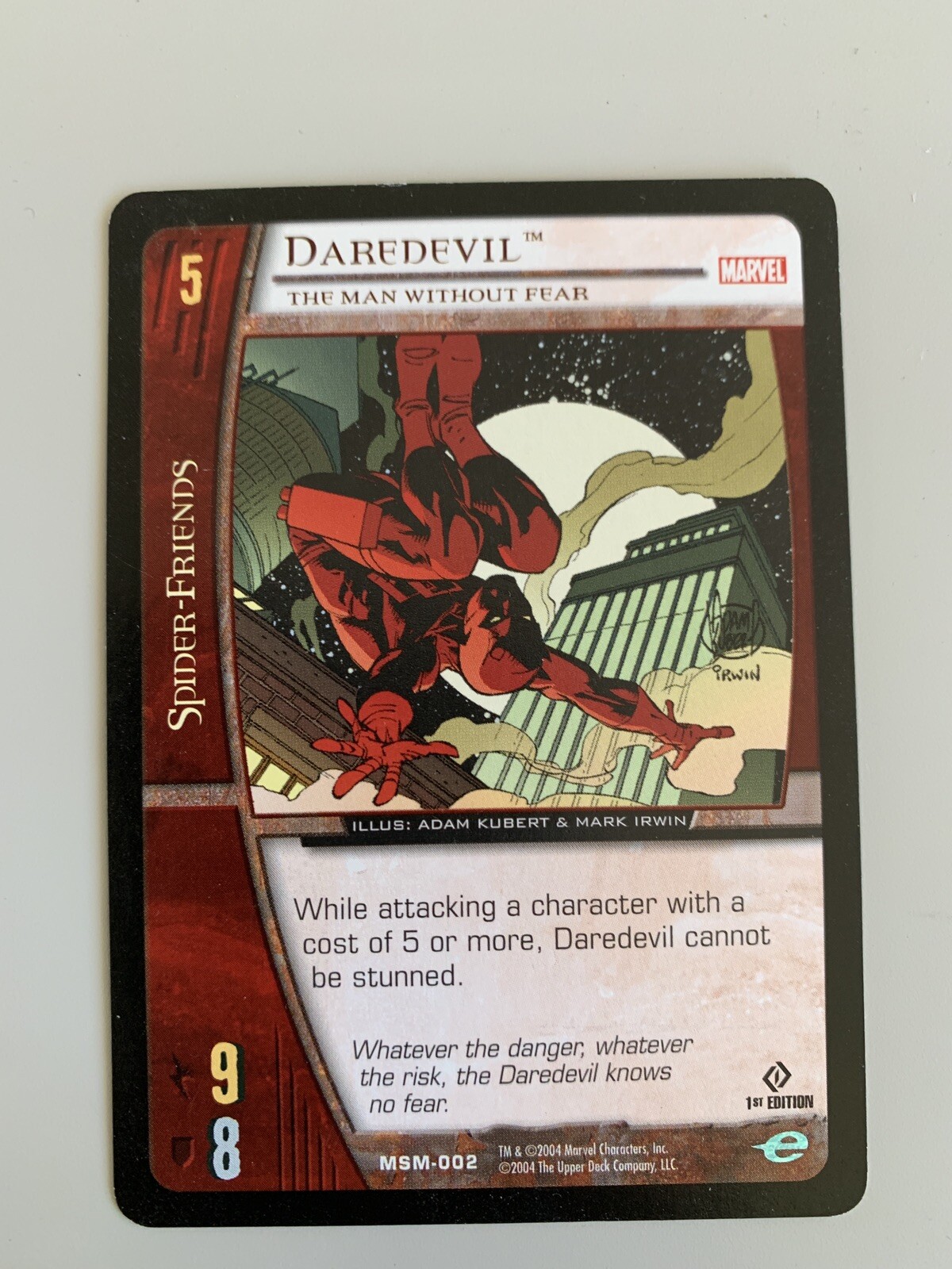 2004 Upper Deck - Marvel VS System 1st Edition "daredevil" - #MSM-002