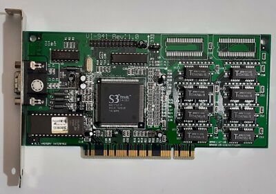 Elitegroup VI-941 PCI Graphics Card (S3 Trio32, 86C732-P, 1MB, Retro, 1995)