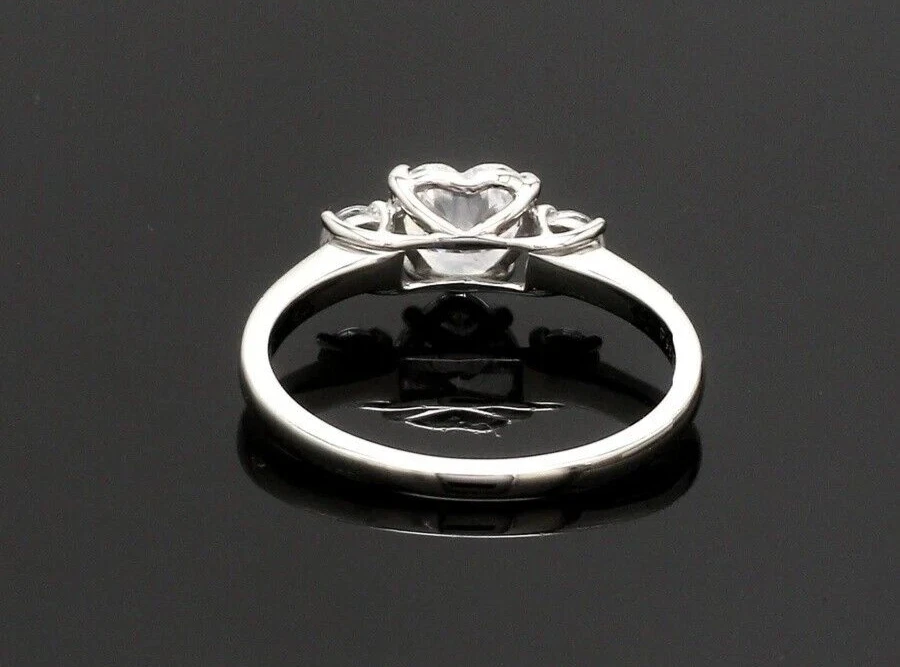 2Ct Heart Cut Lab-Created Diamond Women's Engagement Ring 14K White Gold Plated - Image 3 of 4
