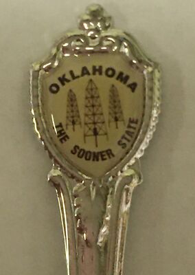 Oklahoma The Sooner State Vintage Souvenir Spoon Collectible