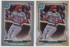 Aristides Aquino Reds 2020 Topps Gypsy Queen Silver Mega Box Parallel & #35 Base