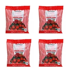 4 PACKS Of   Coastal Bay Confections Strawberry Filled Candy, 12 oz.