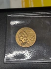 1909 GOLD US $5 DOLLAR INDIAN HEAD HALF EAGLE COIN