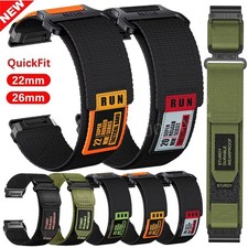 Quick Fit Nylon Strap Band For Garmin Fenix 9 8 7 7X Sapphire 6 6X Pro 5X Plus
