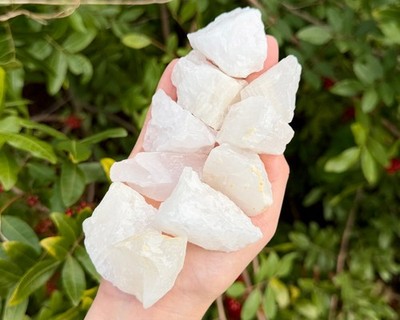 White Calcite Rough Natural Stones - Choose How Many (Raw Calcite Crystals)