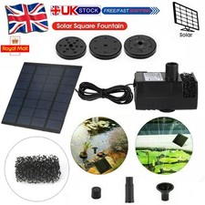 Solar Power Fountain Garden Pond Water Feature Pump Kit Panel Submersible Pump
