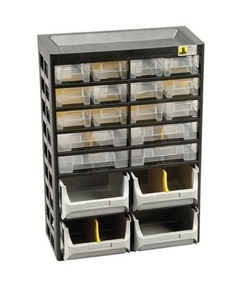 Allit 458160 Varioplus Basic D 34 Kleinteilemagazin Sortimentskasten Depot Box