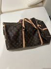 Louis Vuitton Monogram Leather Duffle Bag 29"+ Brown/Beige Zip-Around Handles — photo 2