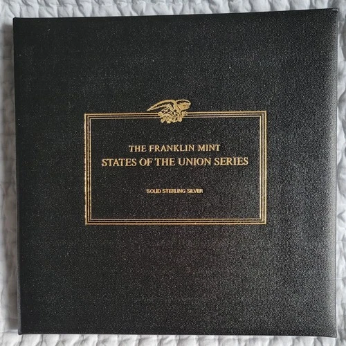 FRANKLIN MINT STATES OF THE UNION 50 State Sterling Proof Full Set 22.5 TROY OZ