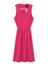 NWT Banana Republic Linen-Blend Cut-Out Midi Deress Pink Sz Petite MSRP $150