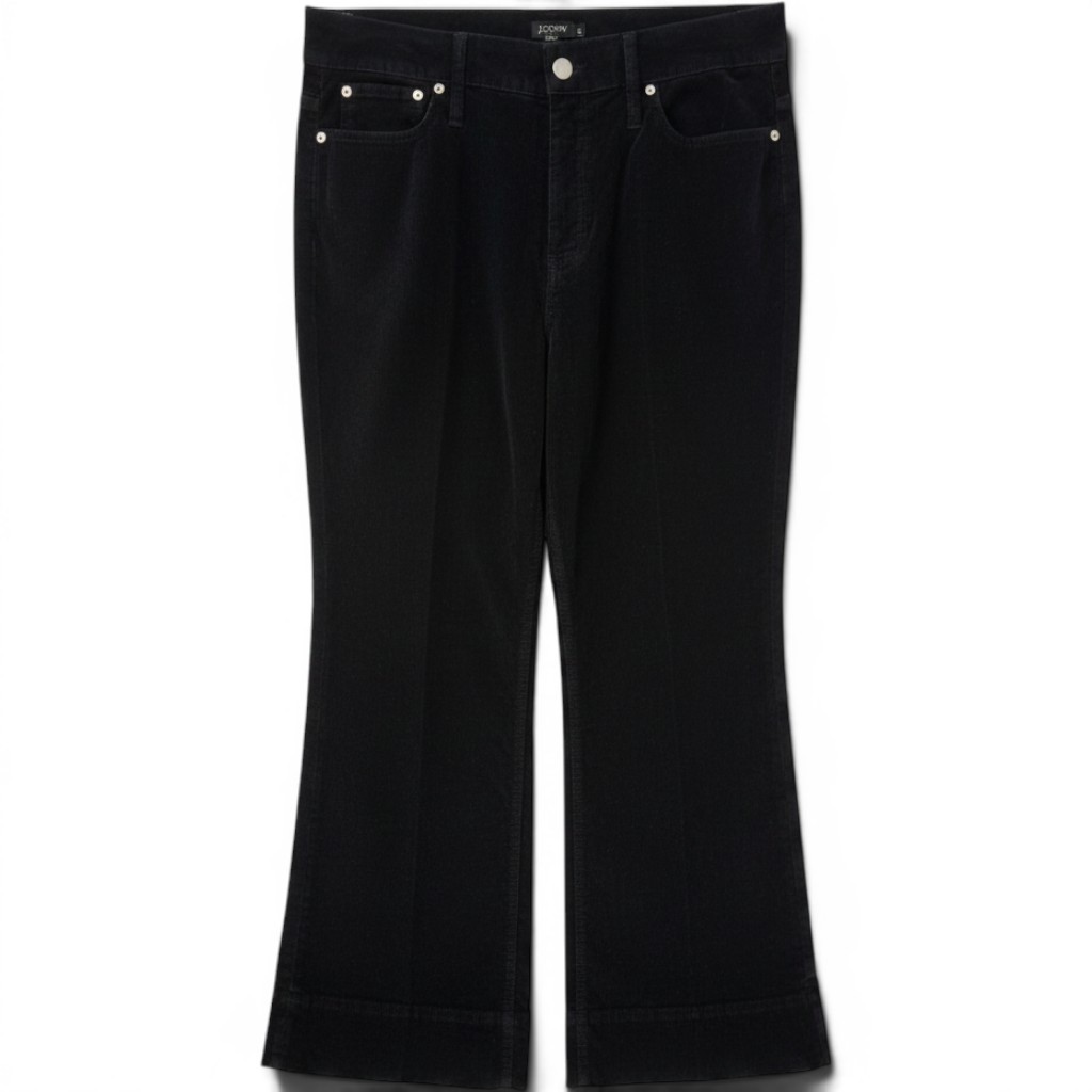 Pantalones de pana J.Crew para mujer 34 negros Demi-Boot tiro alto B7922 NUEVO