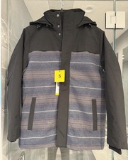 New Pendleton Softshell Wool Jacket Men's Sz Small Blue Full Zip Removeable Hood