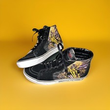 RARE  VANS IRON MAIDEN Killers SK8-HiBlack Yellow Sneakers Sz 10.5 Ripper Skate