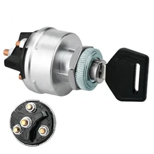 MGI SpeedWare 4-Position Universal Ignition Key Switch for 12V Car, Truck,.