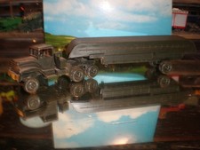 Roco # 196 # GMC 6x6 LKW Zgm. mit Ponton-Trailer # US Army, UN, Nato ua. # 1:87