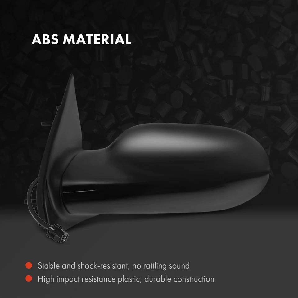 2x Espejo retrovisor eléctrico delantero no plegable liso negro para Saturn L200 L300 LW200 LW300 Foto 3 de 4