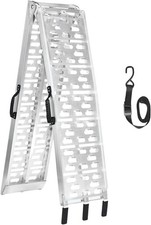 7.5ft Folding Ramp with Load Straps for Pickup Trucks, 750 Lbs