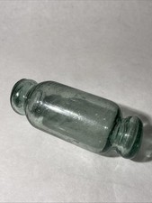 Rare Vintage Japanese Blue Glass Fishing Float, Hand Blown Cylinder Shape 5”